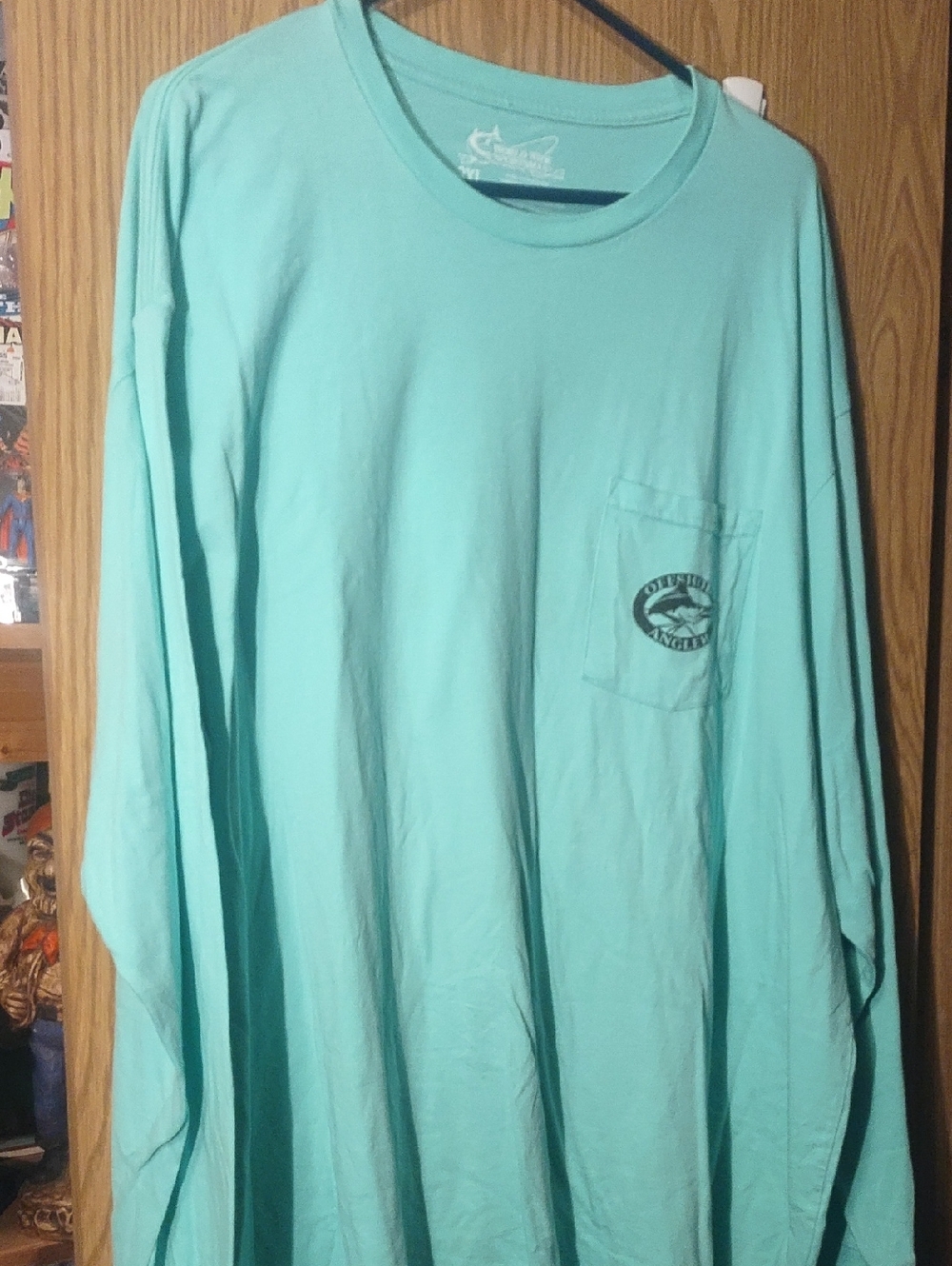 Bass Pro Shops Men’s OffShore Angler Long-Sleeve Pocket Tee - Aqua Green